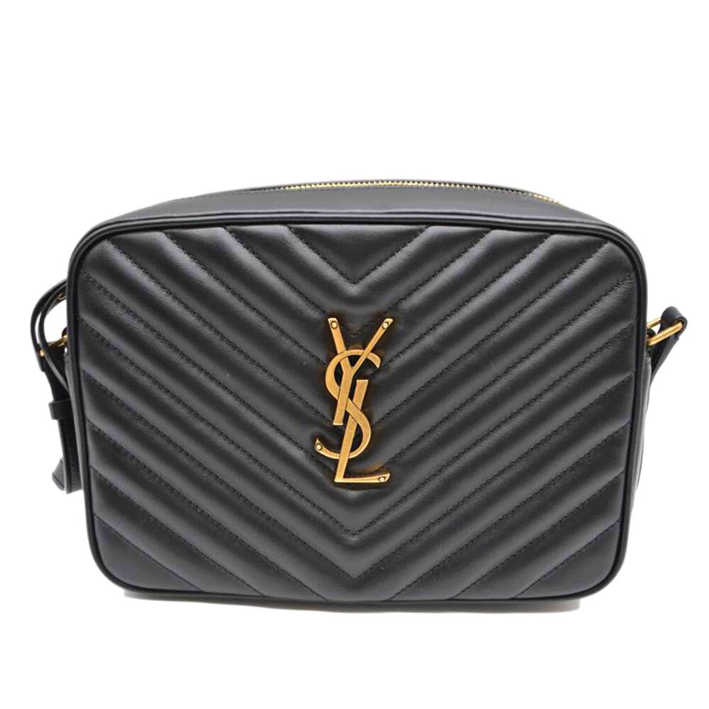 SAINT LAURENT Lou Monogram Calfskin Noir Black